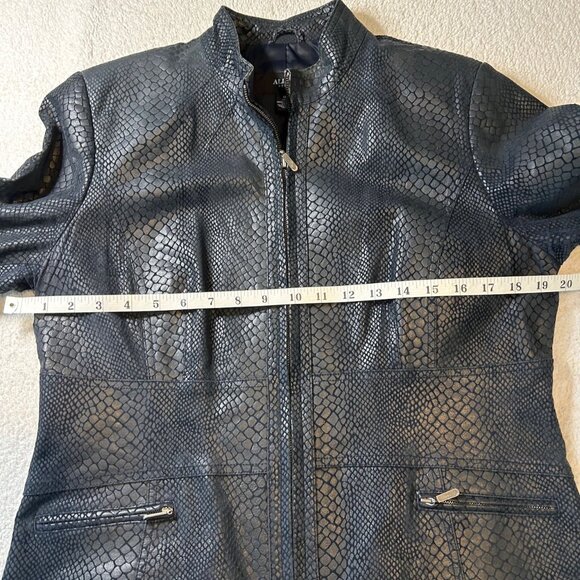 Alfani women's snakeskin pattern leather jacket - Picture 12 of 15